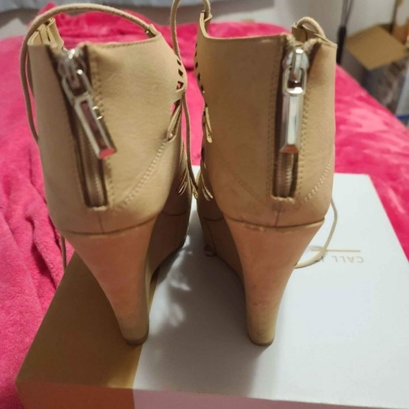 Call It Spring Wedge Tan Sandals Size 10 - Picture 4 of 4